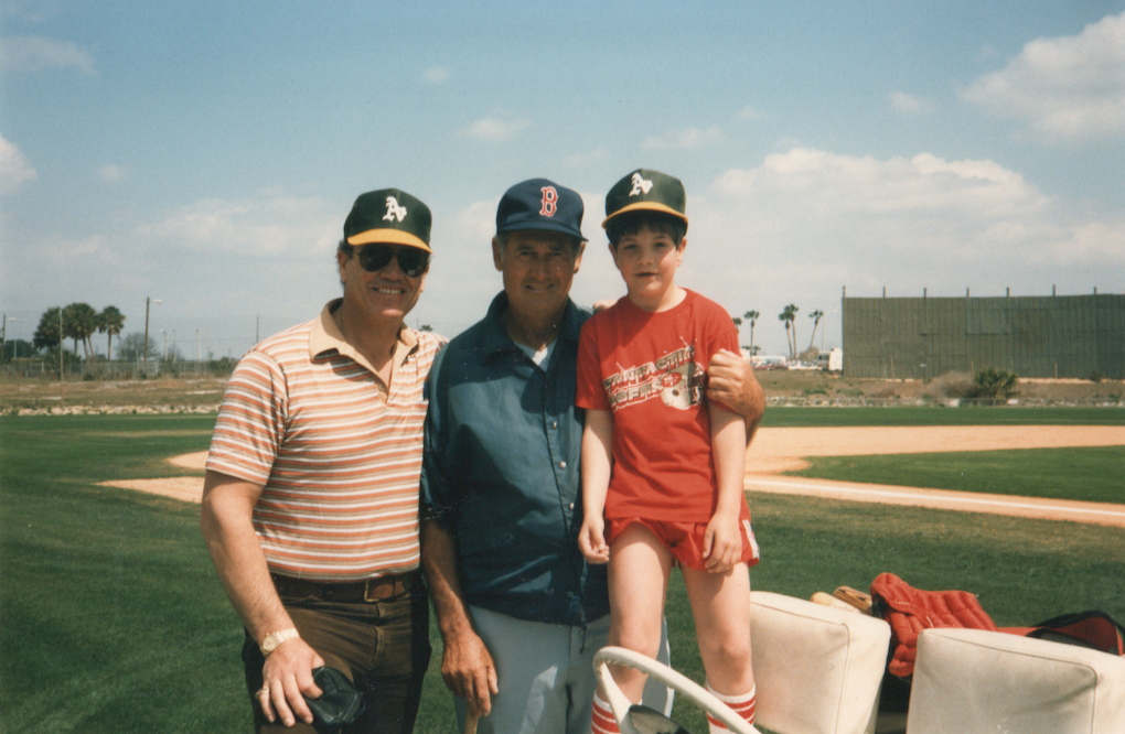 Ted Williams with Mike and Jake Epstein at spring training